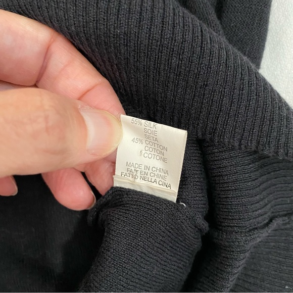 Halston Heritage Black Silk Blend Draped Neck Sweater, Plus Size XXL*(See below) - Picture 12 of 13